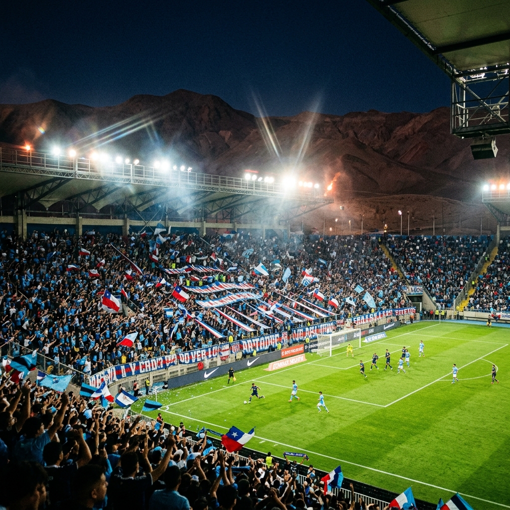 Estadio Carlos Dittborn de noche